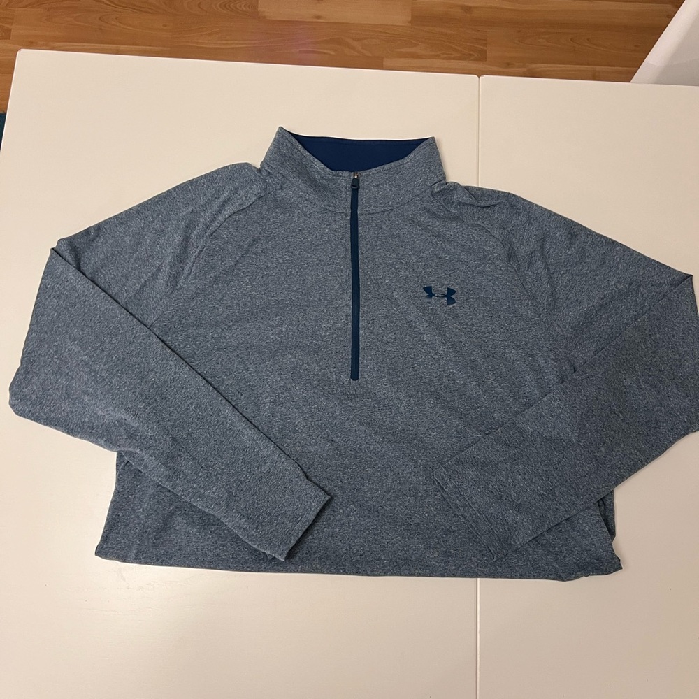 Under Armour Navy and Gray 1/4 Zip Pullover